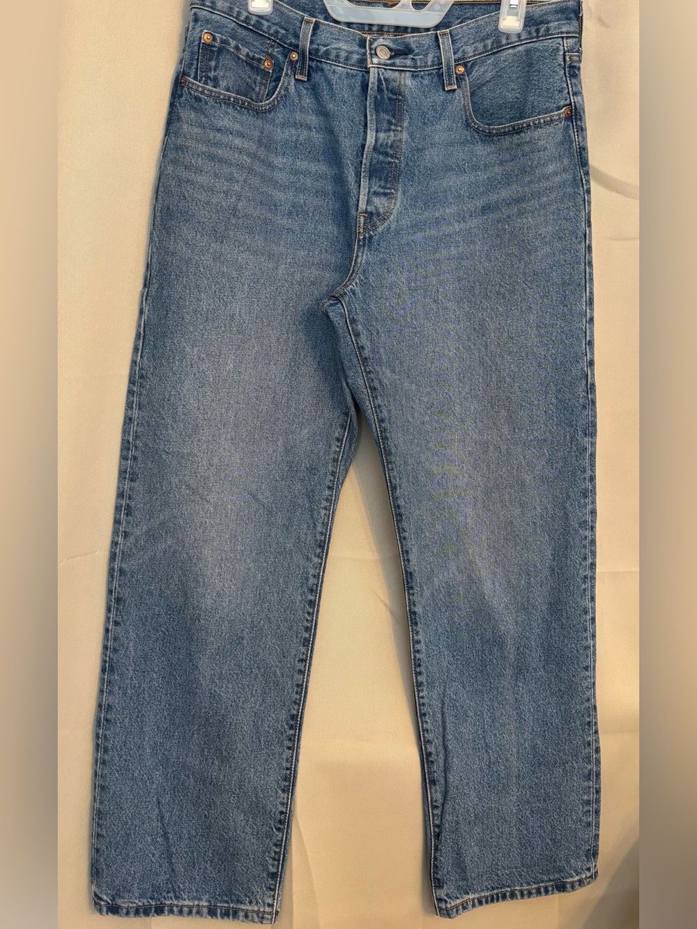 Premium Levi's BIG E Men's Baggy Relaxed Straight Blue Jeans-EXCELLENT
